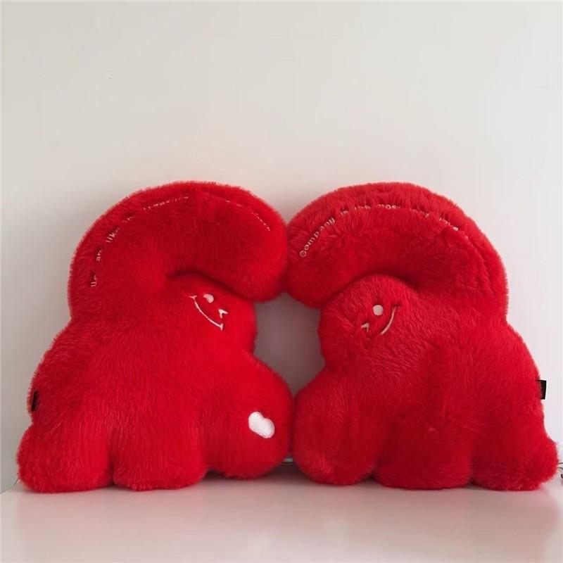 Cuter Giant Finger Heart Pillow With Embroidery Design For Daily Decor Sofa
