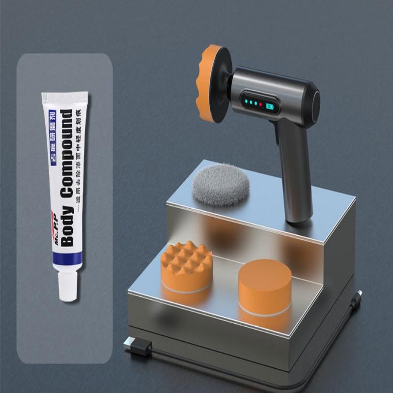 Cordless Electric Car Polishing Machine USB Rechargeable Polisher for Car Body Cleanig Waxing Repair 2000 Rpm