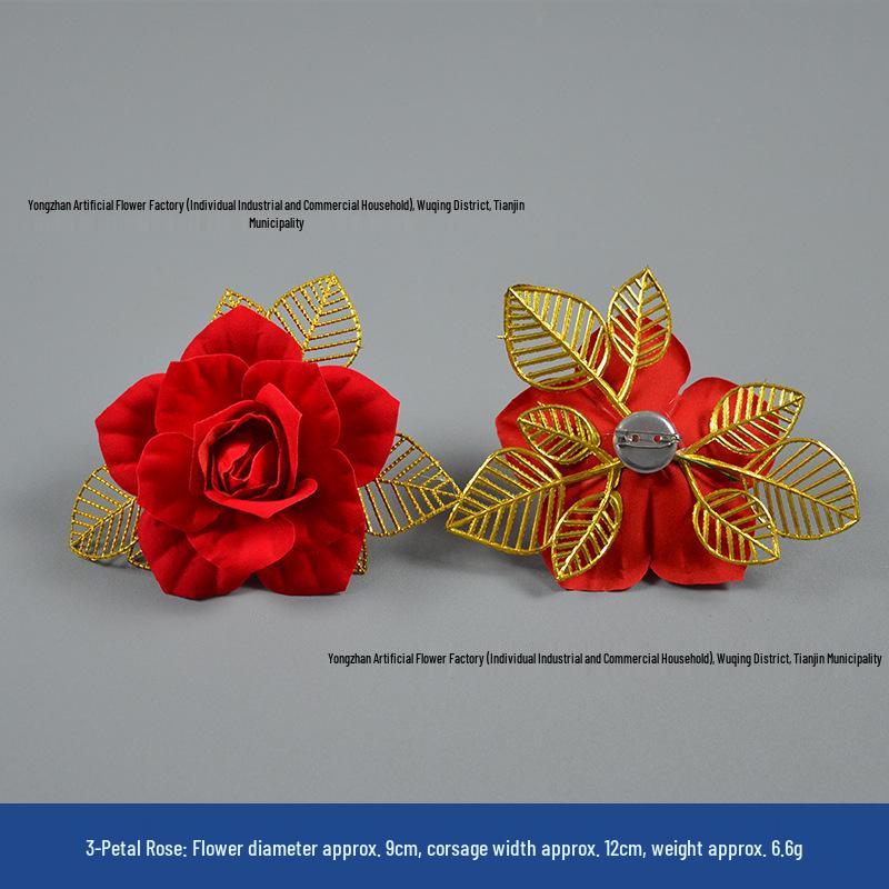 

Velvet Horn Rose Corsage for Weddings and Celebrations: Perfect for Bride, Groom, and Guests