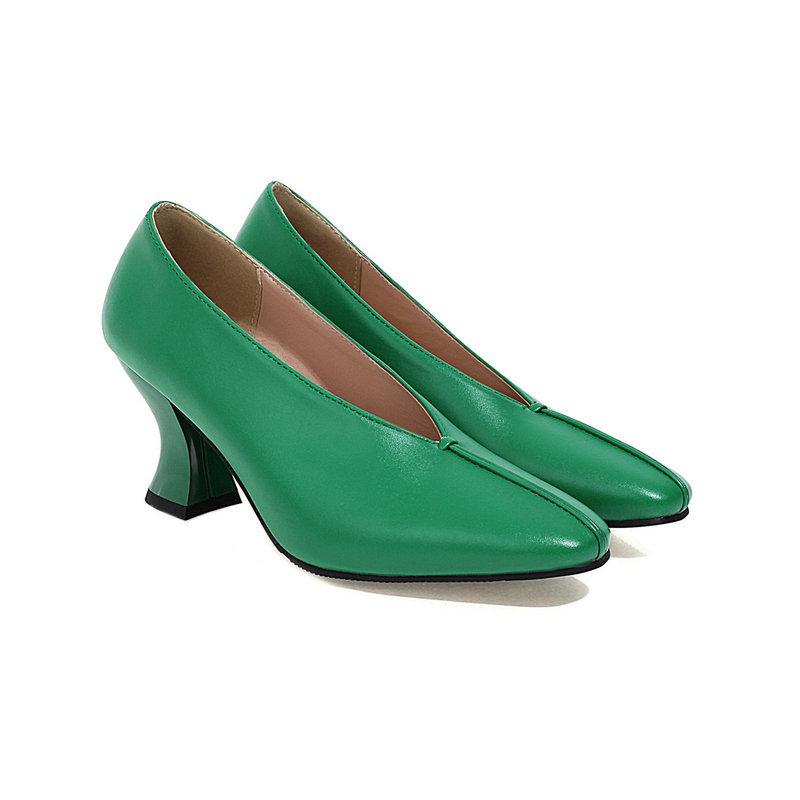 

New Fashion Square Head V-Mouth Deep Mouth High Heel Shoes for Women