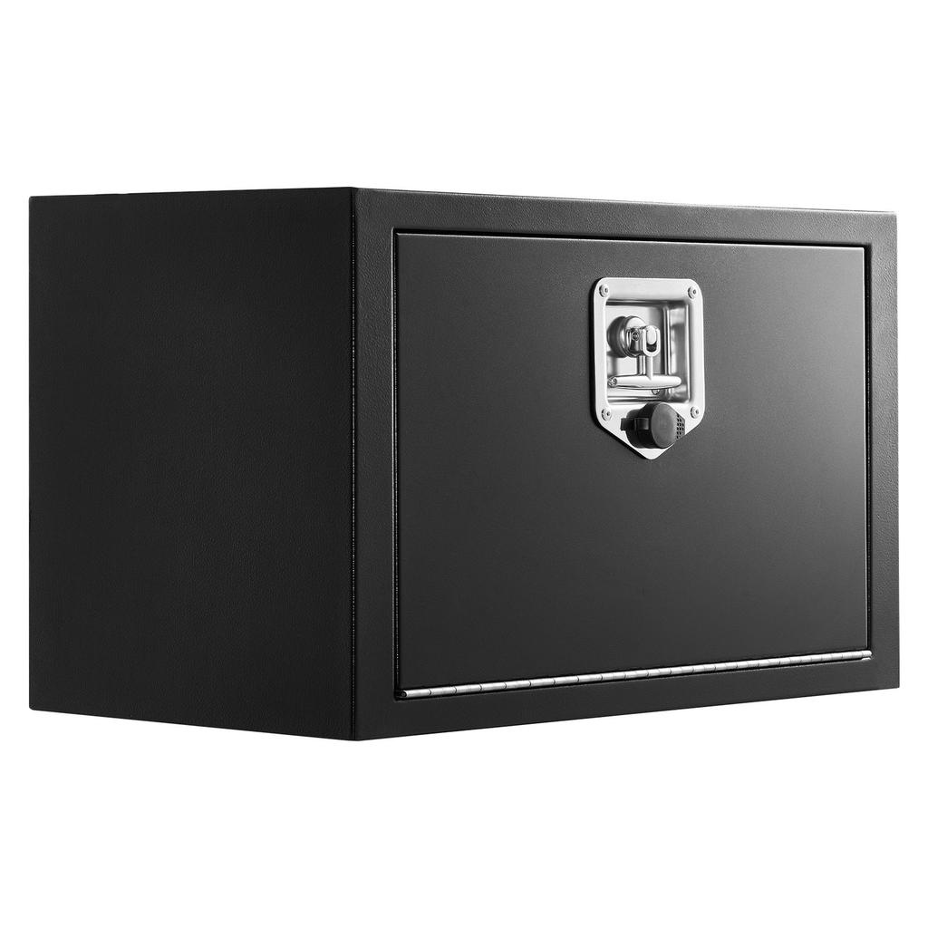 Underbody Truck Tool Box, 609 x 305 x 356 mm Heavy Duty Steel Trailer Storage Box with Lock & Keys, Waterproof Trailer Storage Organizer Under Body