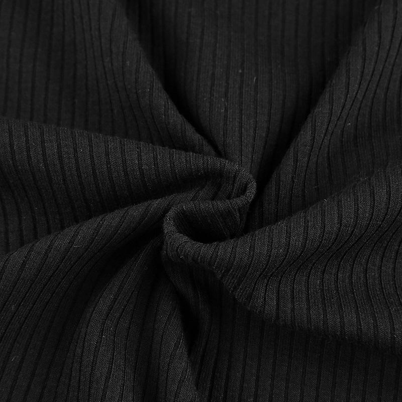 Cárdigan de punto de canalé con encaje de color sólido estilo europeo y americano con borde de oreja de madera y camiseta de manga larga para top casual de mujer con cuello en V