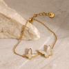  New Butterfly Chain Bangle Bracelet Trendy Stainless Steel Golden Bracelet Waterproof Jewelry Girls Gift New Bijoux