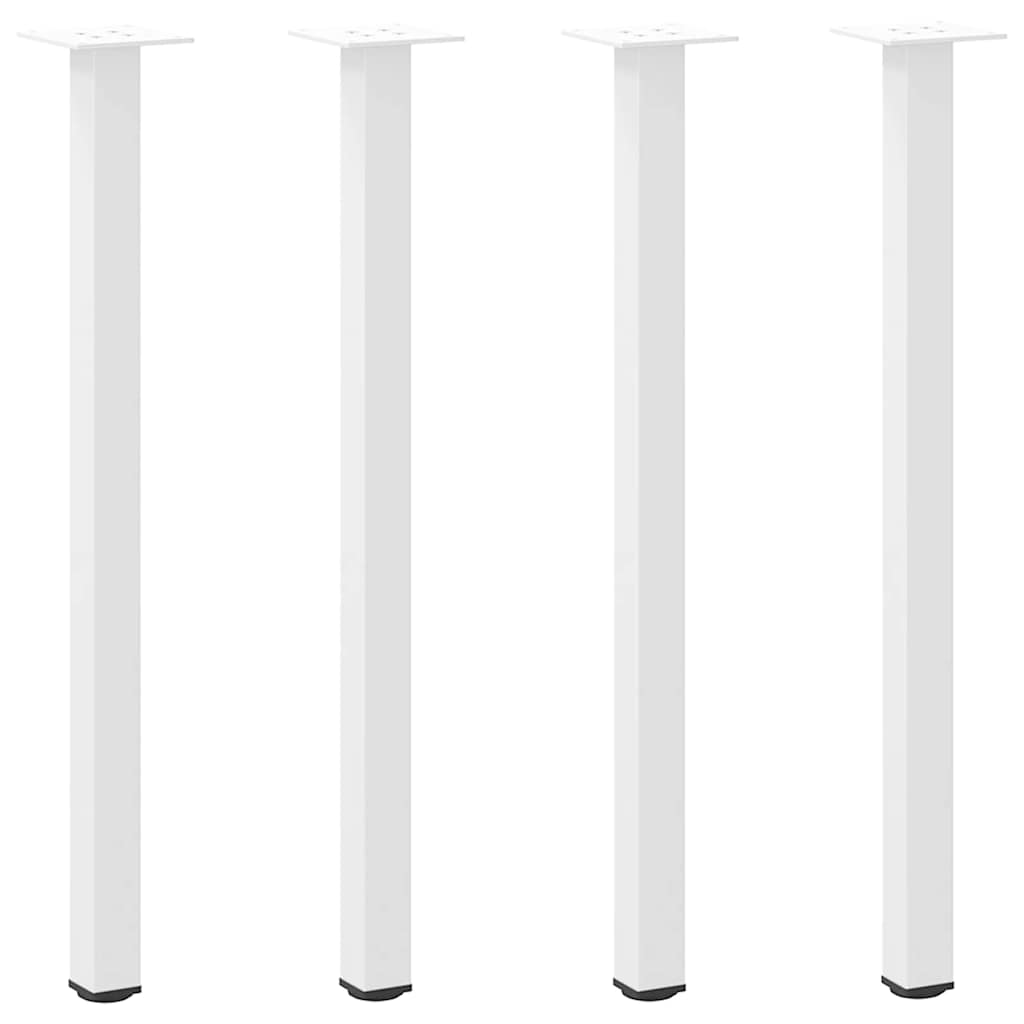 Vidaxl Nogi Do Stolika Kawowego, 4 Szt., Biale, 72-74 Cm, Stal