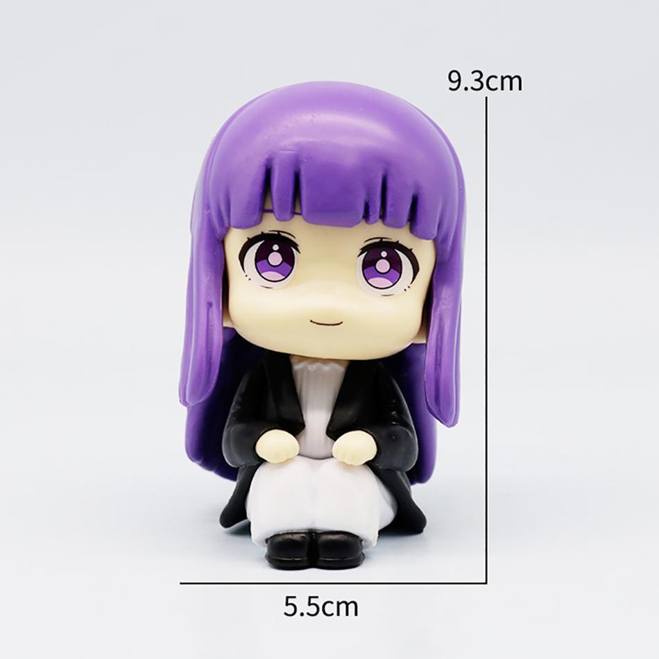 Anime Character Frieren: Beyond Journey'S End Handmade Q Version Big Head Frieren Sitting Doll Desktop Ornament Gift