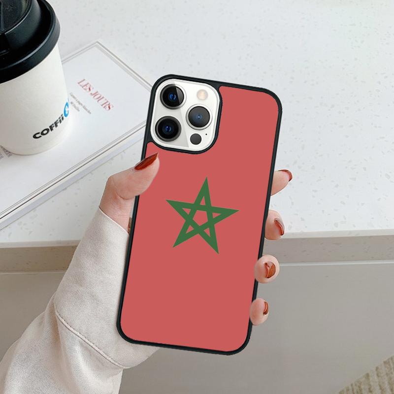 Maroc Morocco Flag Coat Of Arms Phone Case For iPhone 17 Air 16 Pro Max 15 14 Plus 12 13 Shell Cover Coque