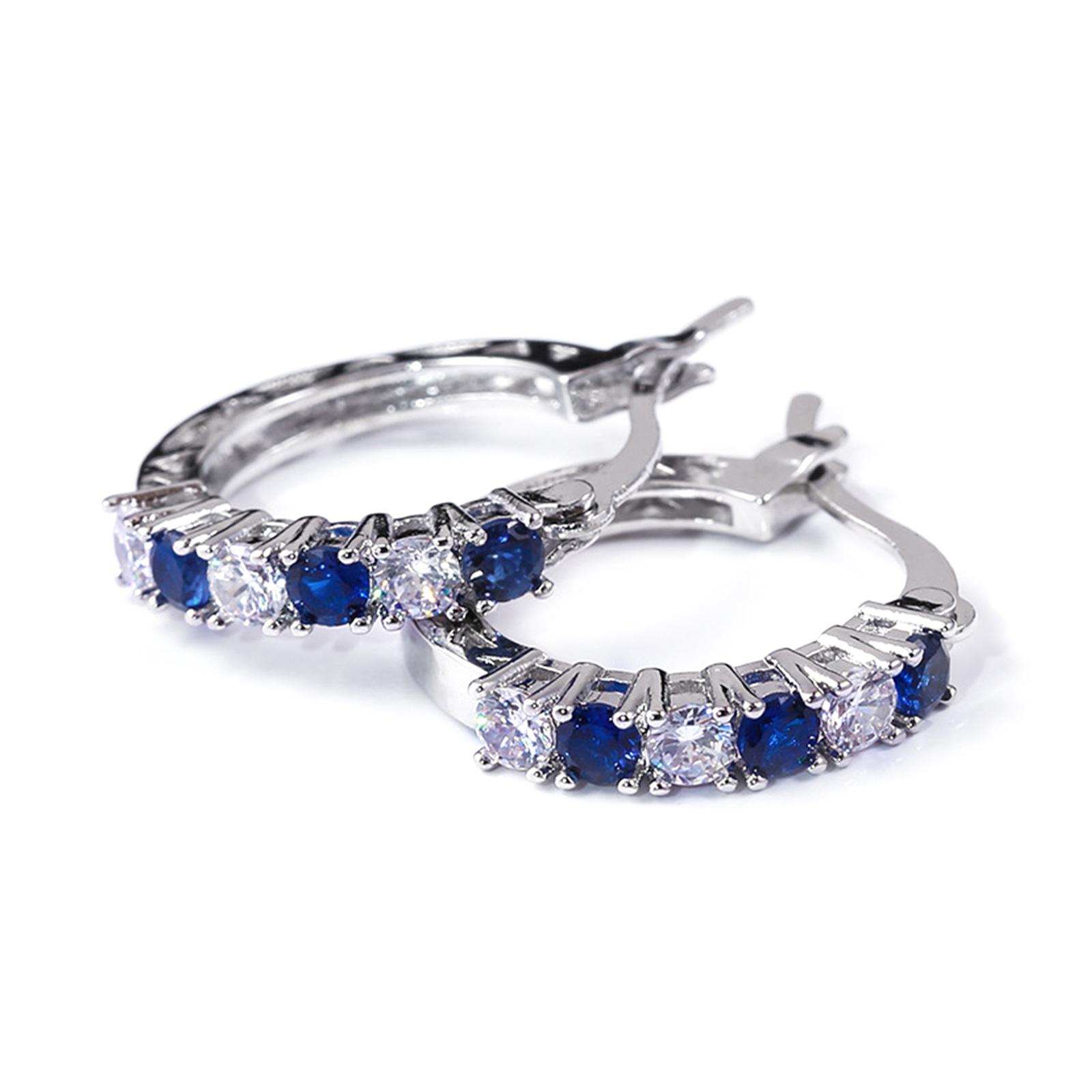 

Стильные серьги-пусеты с кубическим цирконием, модные медные серьги, ювелирные изделия с яркой циркониевой отделкой