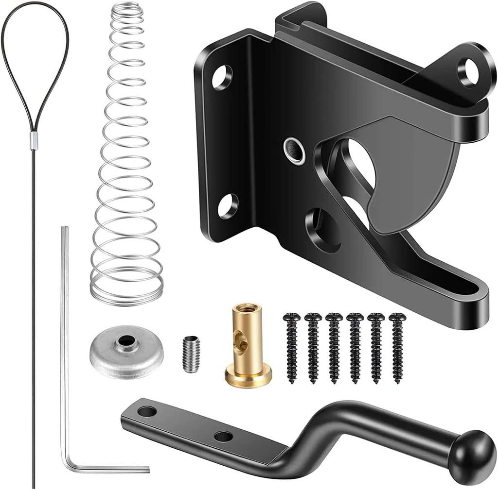 Self-Locking Litch Carbon Steel Post Fence Gate Monted Fence Block Heavy Duty Automate Classante Gravity Lever with Spring Tow for Spring Cable Pull