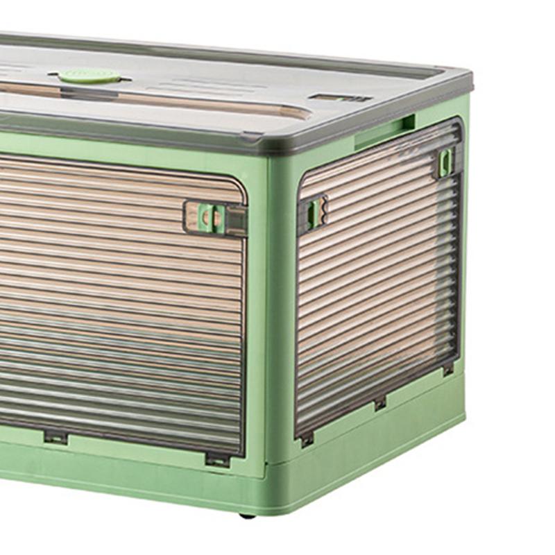 Clothes Storage Box Clear Transparent 4 Way Opening Bottom Pulley Design Plastic PET Storage Container for Home