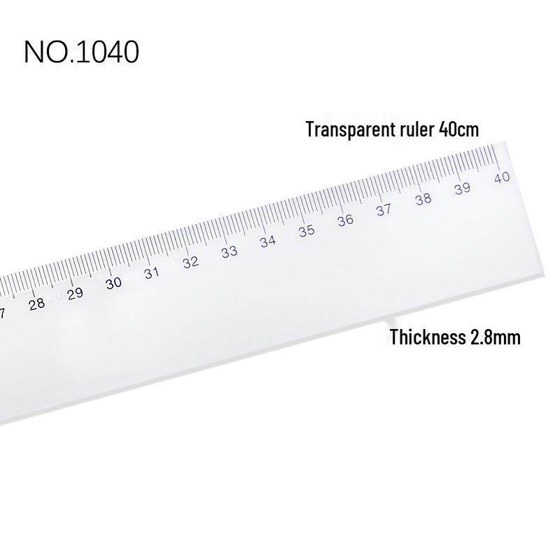 Multi-Functional Ruler & Set Square Pack: 20/30/40cm Transparent Straight Rulers & 30cm Set Square for Students & Drafting