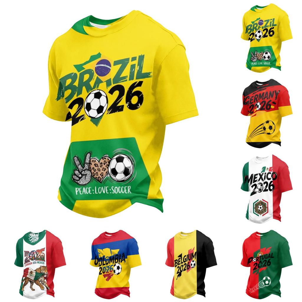 Men’s Lightweight Mesh Crew Neck Short Sleeve Top with Football Print Quick Dry Breathable Casual Athletic Shirt