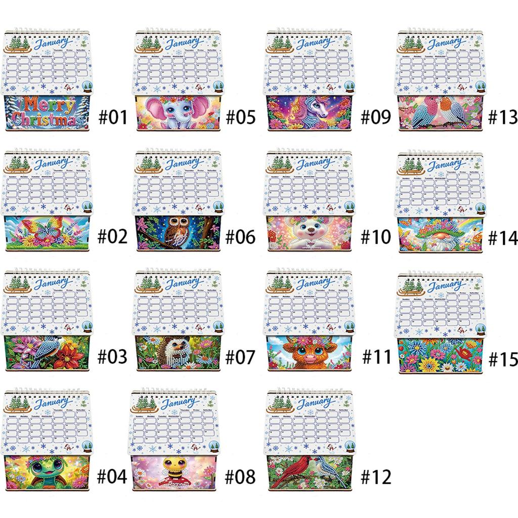 2026 Calendar DIY Diamond Painting Art Kit Diamond Painting Calendar Set Diamond Painting Kit for Home Office School Scheduling