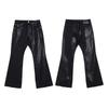 Mens High Street Graffiti Jeans Vintage Washed Slightly Flared Long Pants