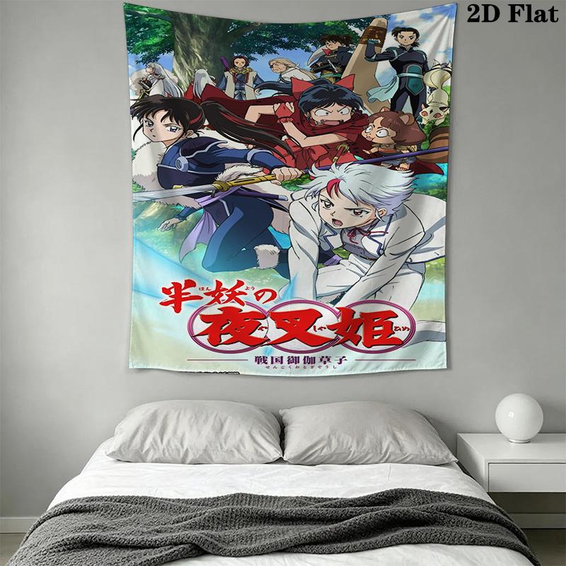 Inuyasha Complete Series Tapestry Background Cloth Fashion Print Soft Wall Covering Decoration Home Decor