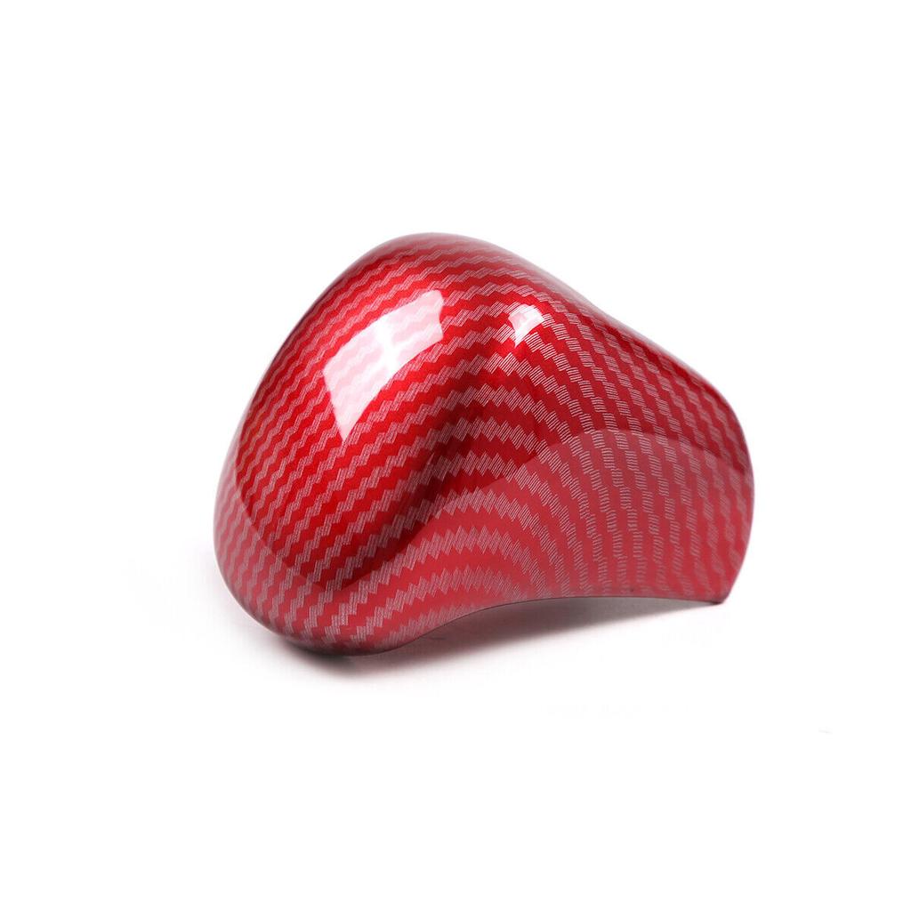 ABS Red Fiber Gear Shift Head Cover Decorate Trim For Honda Civic 11th -