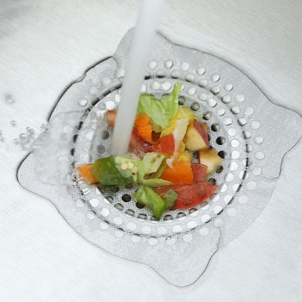 15 PCS Disposable Sink Strainer 5.91*5.91 Inch Shower Drain Catcher Hair Catcher Kitchen