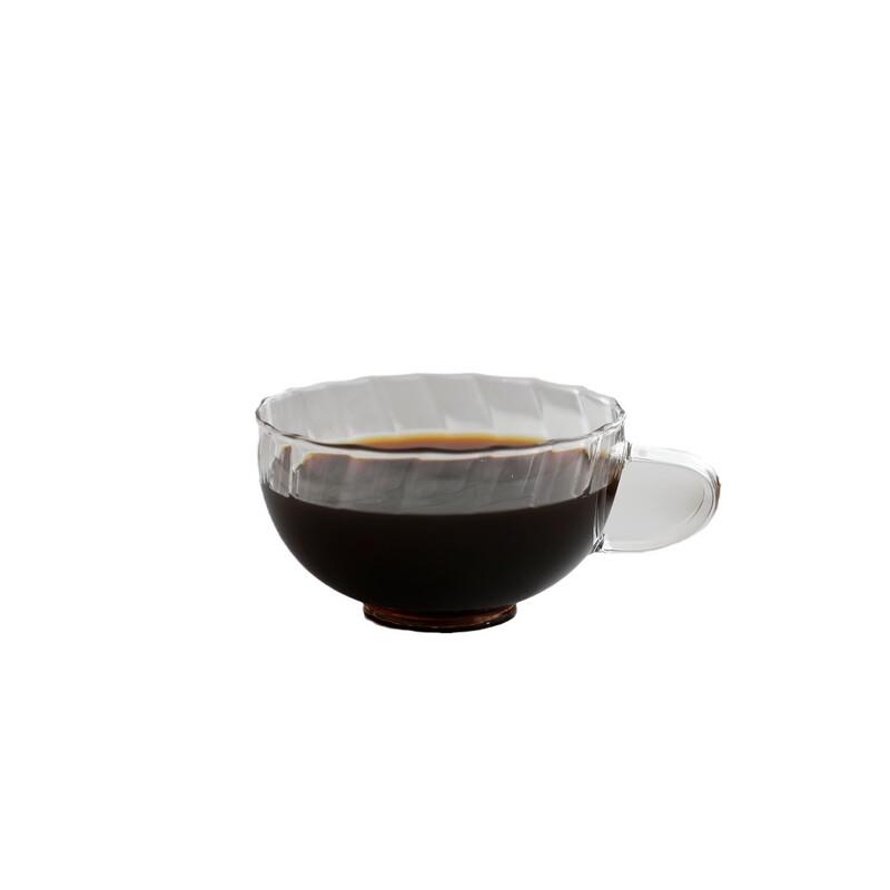 OLOEY Striped High Borosilicate Glass Small Tea Cups