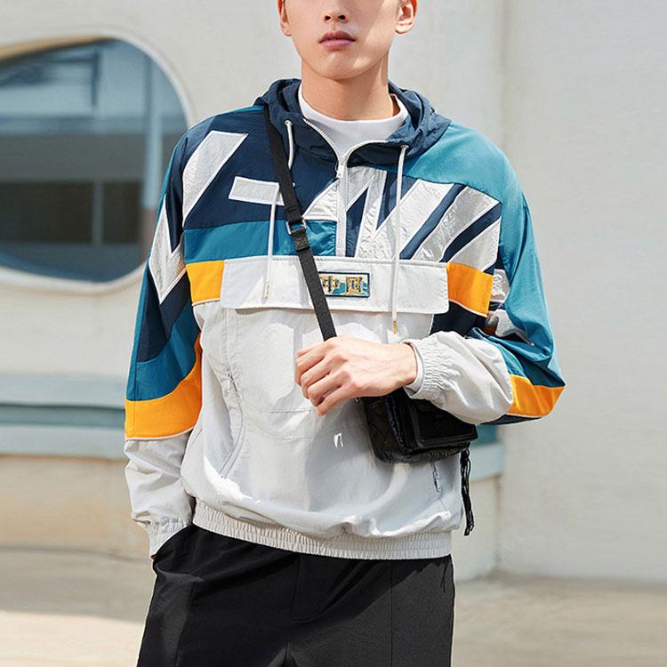 Li Ning Casual Loose Sports Hooded Jacket Autumn Men Jacket White AFDR401-1