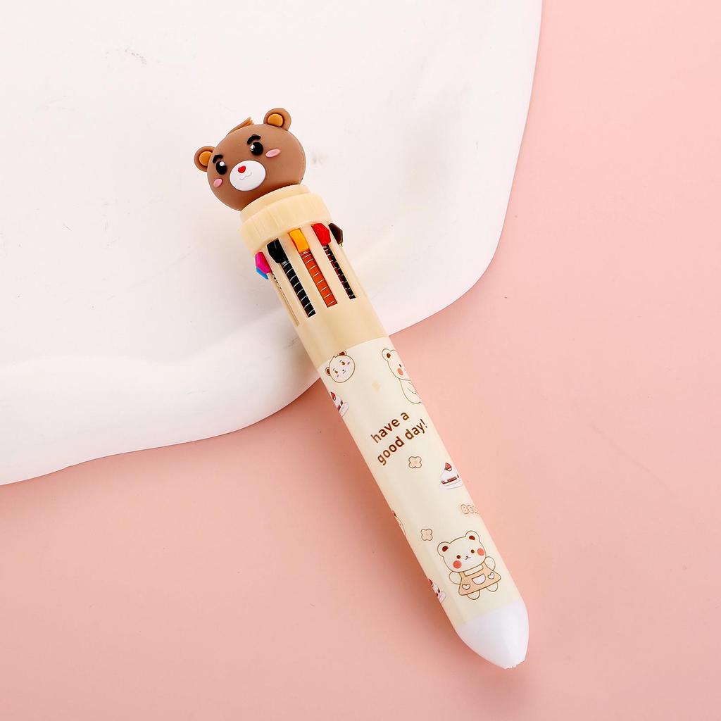 Creative Cartoon Multi-Color Ballpoint Pen for Students and Journals