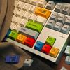 143-Keys Translucent PBT Rubber Tube Keycap Set with Side-Printed Five-Sided Dye-Sublimation for Mechanical Keyboards