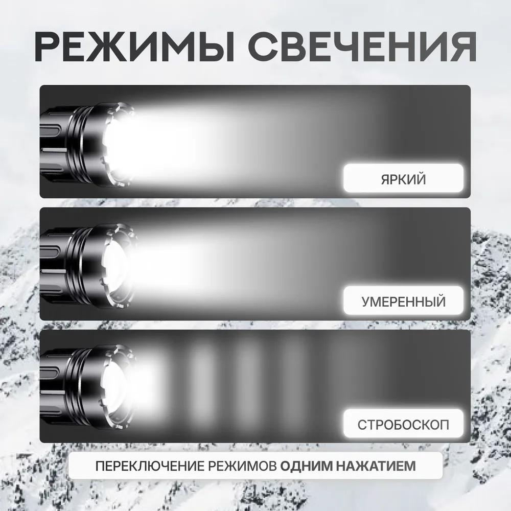 Handheld Rechargeable Laser LED Flashlight with Zoom