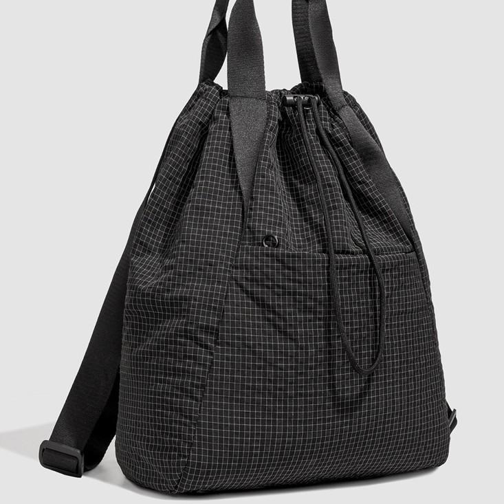 Schoolbag Drawstring Backpack Women's Sports Waterproof Nylon Travel Large Capacity Korean Version Casual High Value Fashion Shoulder Bag