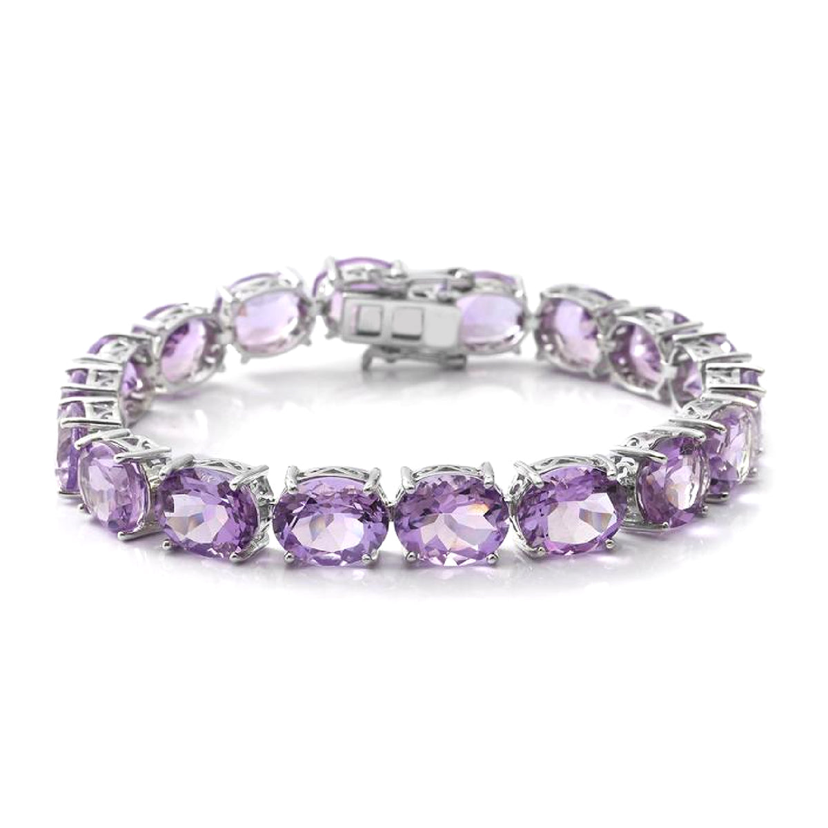 

Amethyst Tennis Bracelet - 925 Sterling Silver