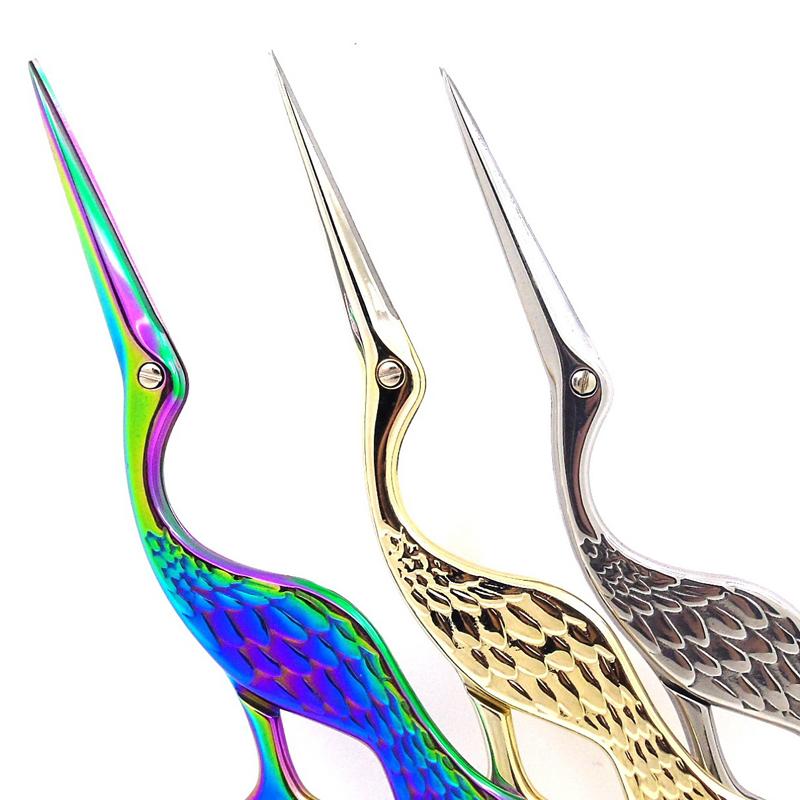 1 ks Krejčovské nůžky Šicí nůžky pro vyšívání Krejčovské doplňky Vintage Nůžky z nerezové oceli ve tvaru čápa Šití