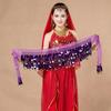 Bellydance Hip Scarf Skirt Belly Dance Waist Chain with Gold Coins