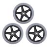 3x Polyurethane Replacement Wheels for 6 Inch Manual Carts / Wear Resistant