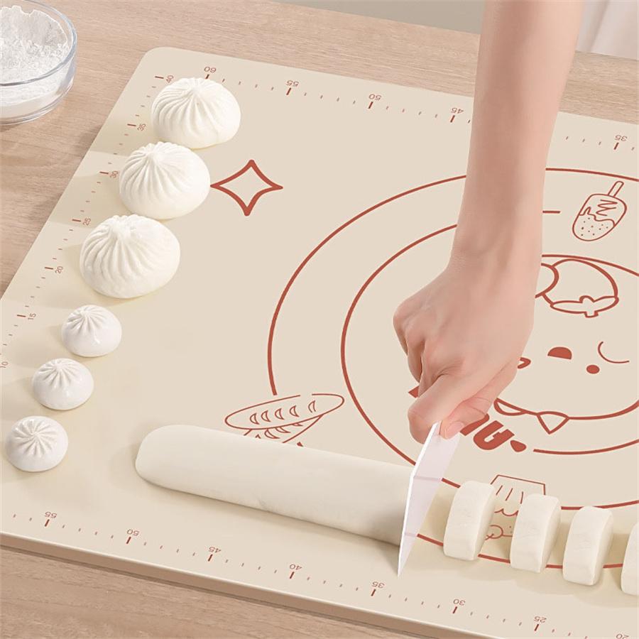 Large non-slip silicone kneading mat thickened for rolling dough baking cooking pastry kitchen tool