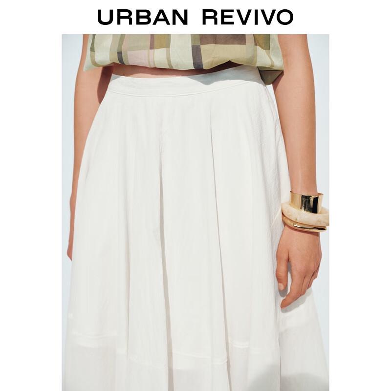 UR Women's 2025 Autumn Solid A-Line Midi Skirt