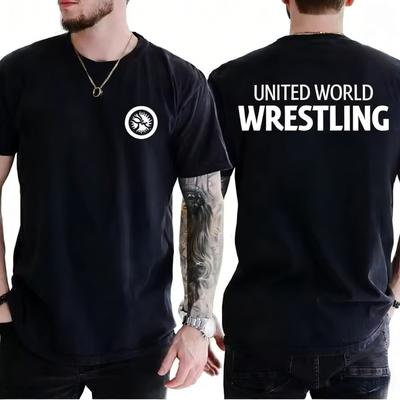 United World Wrestling UWW Men T Shirt Funny Cool Summer Cotton Short Sleeve Tee Shirts ONeck Tshirt Man Hip Hop Streetwear