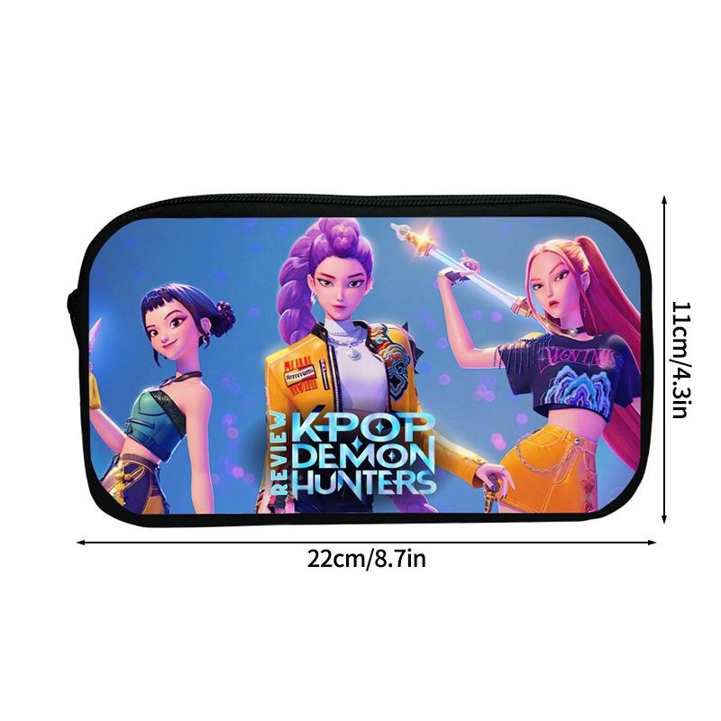 Dämonenjäger Federmäppchen Aufbewahrungstasche Cartoon Kpop D-Demon H Mädchen Federmäppchen Stifttaschen für Schüler Schreibtischzubehör