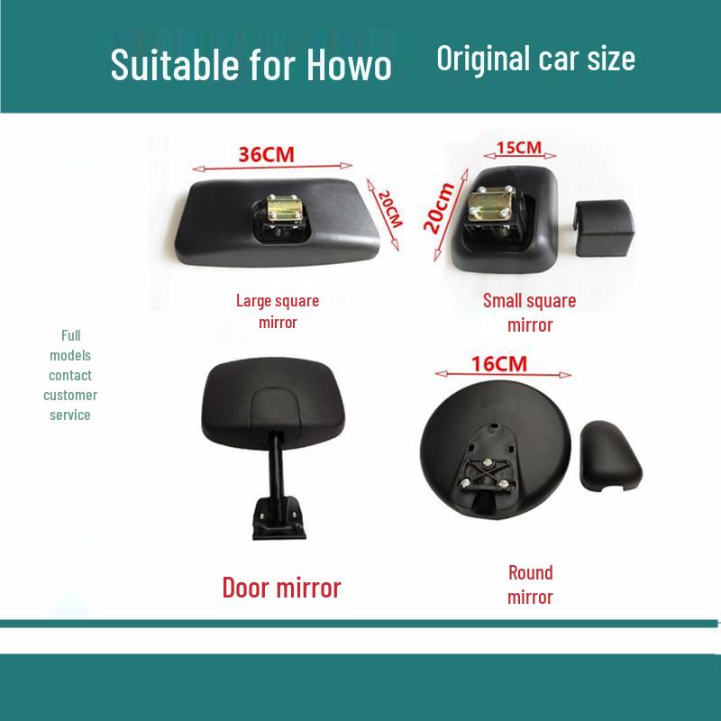 

Suitable for HOWO Light Truck Rear-View Mirror: Reverse, Exterior, Round, Down-View, Blind-Spot, Door Mirror Round Mirror [Small Hole/Ball Head 15MM Large Use]