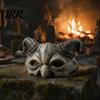 Gothic Cosplay Mask Halloween Ram Horn Demon Mask, Horror Devil Half Face Lightweight Masquerade for Costume Party Vintage