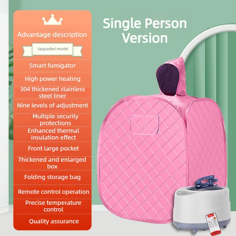 Boîte de sudation à la vapeur pour la maison, cabine de sauna pliable, sauna à vapeur pour tout le corps, machine de fumigation pour transpirer, kit de sauna à vapeur