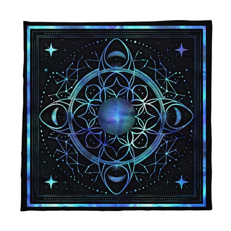 Скатерть для карт Таро с узором планет Ткань для алтарей Ткань для алтарей Скатерть для карт Таро Гобелен Простая в использовании 50x50cm