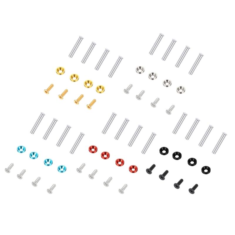 4Pcs Water Cooling Radiator Fitting Professional Long Short Screws Fan Mounting Screw PC Fan Screws for Water Cooling