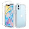Phone Case For Iphone 14 13 12 11 Pro Max Xr Xs Max 6 7 8 Plus X 11 2 In 1 Shockproof Silicone Protection Transparent Back Cover