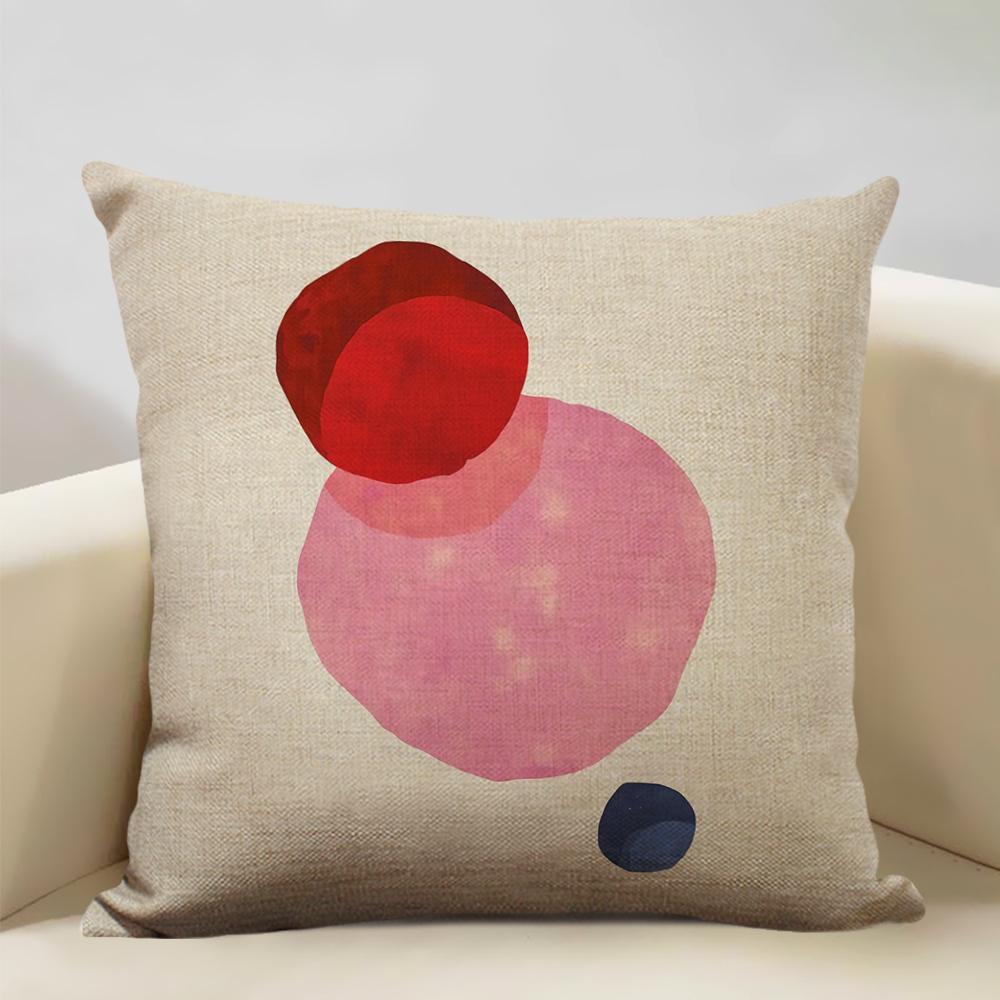 Geometric Abstract Lines Constitute The Perfect Pattern Art Decoration Cushion Cover Bedroom Sofa Office Pillow 45x45cm Linen
