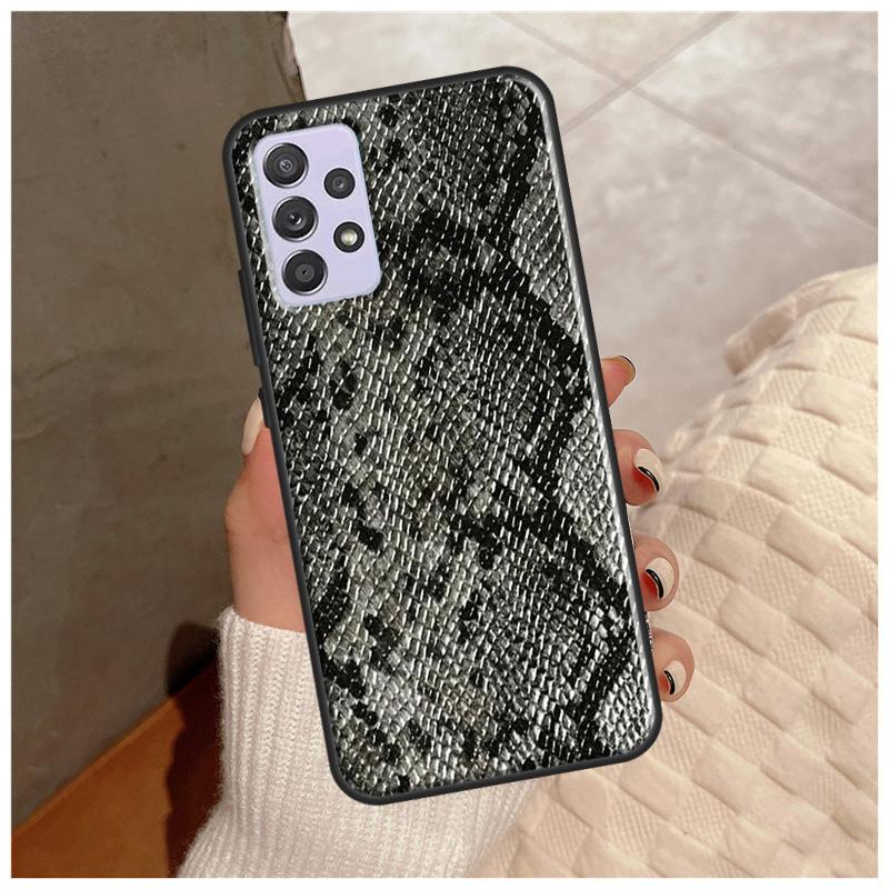Snake Skin Case For Samsung Galaxy A14 A34 A54 A12 A22 A32 A42 A52 A13 A23 A33 A53 A50 A51 A71 Cover