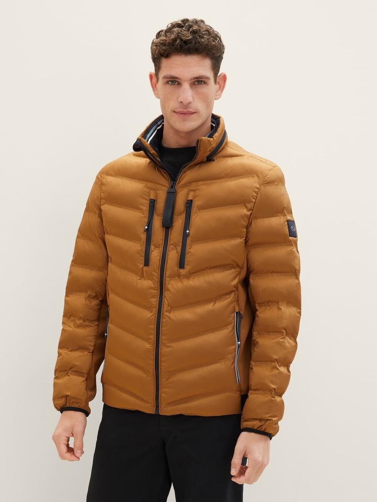 Mid-season Jacket Tom Tailor Hybrid Jacke (1038907) With Detachable Hood (1038907) Deep Cognac