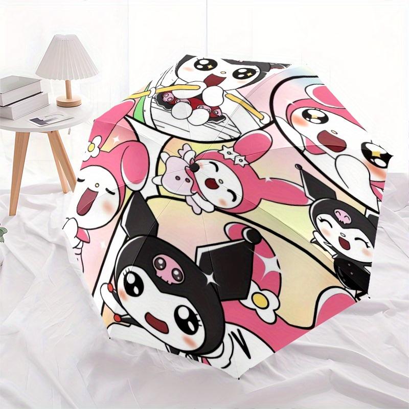 Kuromi & My Melody Sanrio Automatic Opening and Closing Folding - A Good Choice for Gifts, Fashionable and Convenient Cartoon Umbrella With Cute Carto