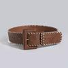 Fashionable Women's Buckle Winding Decoration PU Casual Wide Exquisite Women's Belt