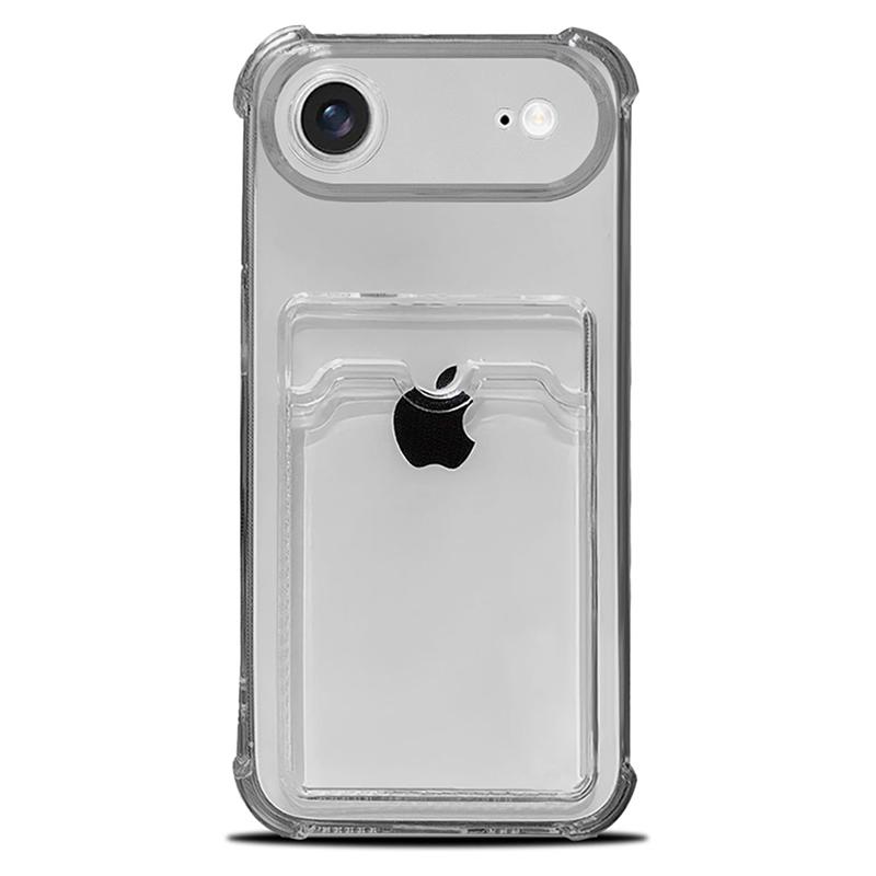 

Ударопрочный прозрачный чехол-кошелек для iPhone 17 Air Pro Max, чехол 3D с подушками безопасности, ультратонкий мягкий силиконовый чехол для iPhone 17ProMax iPhone Air