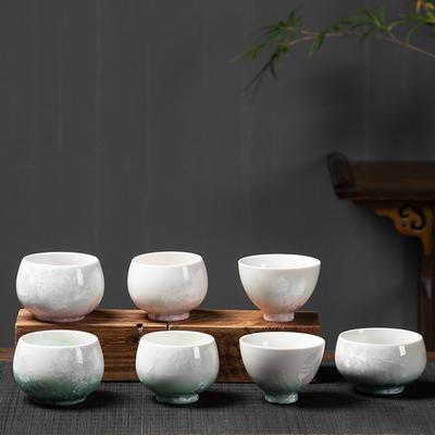 Crystal Glaze Host Cup Handmade Single Master Cup Porcelain Ceramic Teacups Tea Retro Mug Chinese Kung Fu Teaware Drinkware Gift