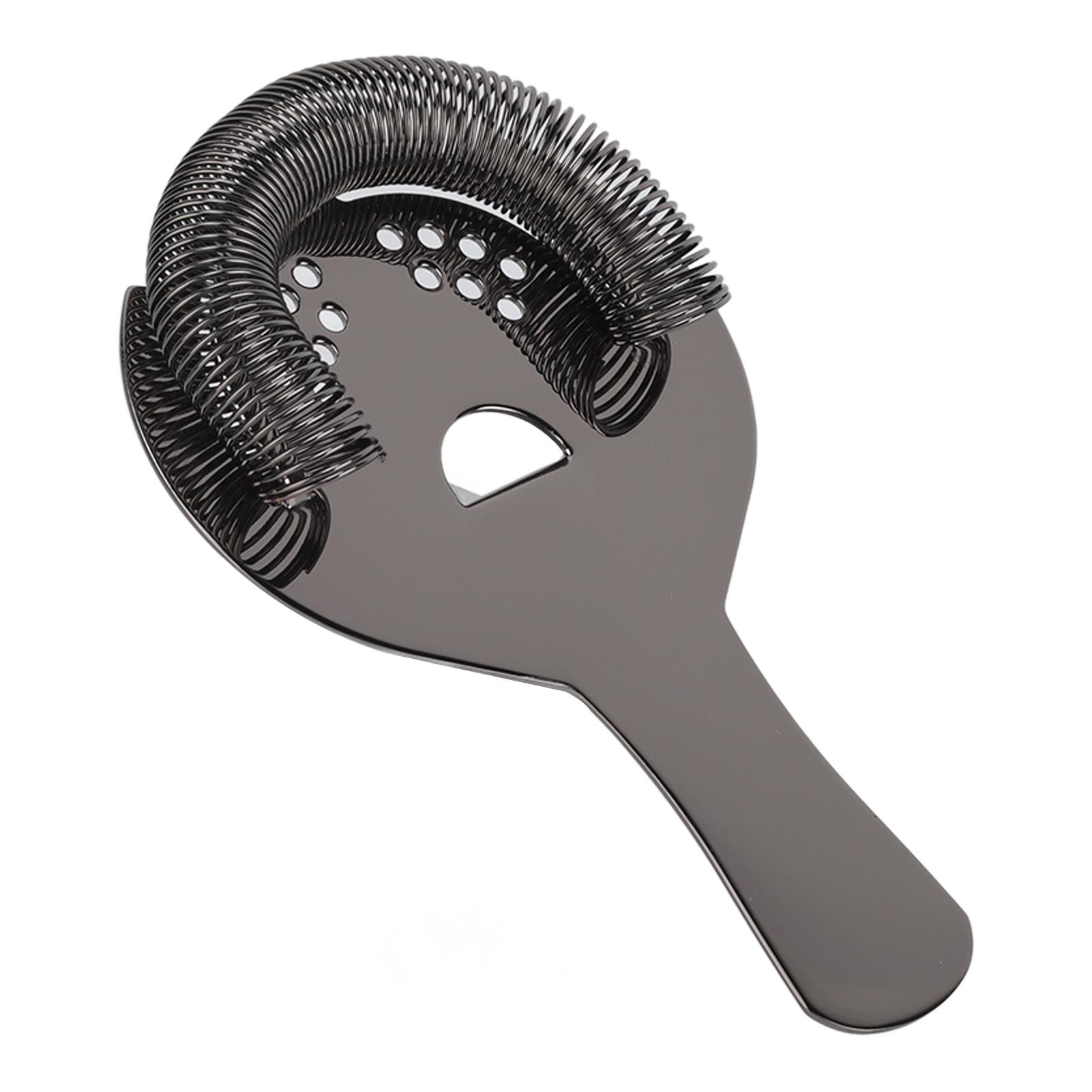 

Cocktail Strainer Fine Filter Rust Proof Stainless Steel Portable Professional Bar Strainer for Home Party Bars Black