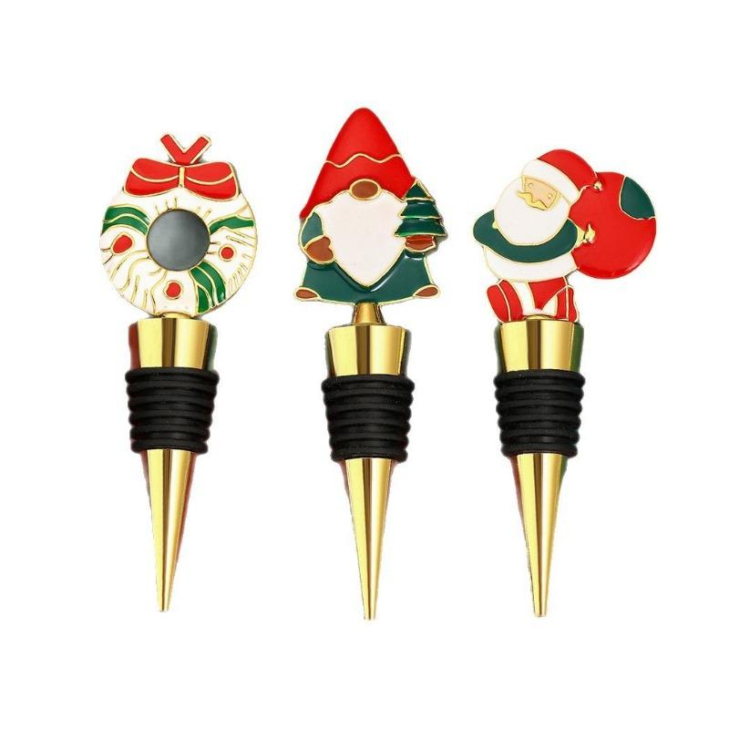 Christmas Fairy Wreath Old Man Red Wine Stopper Food-grade Wine Preservation Sealed Stopper Christmas Wine Bottle Stopper