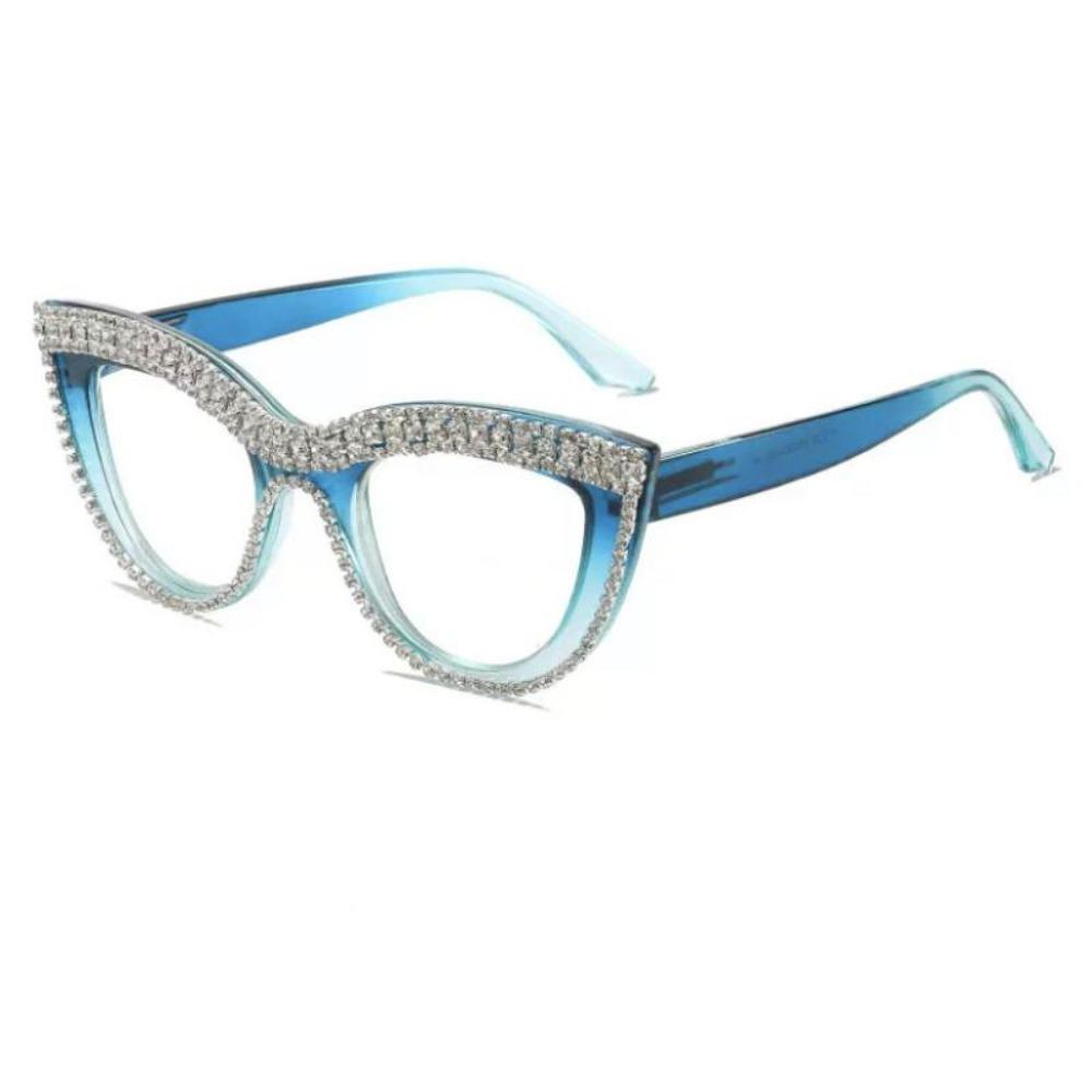 Gafas de Lectura de Moda con Incrustaciones de Diamantes Gafas de Lectura Vintage de Lujo Ojo de Gato Gafas de Protección para Ordenador